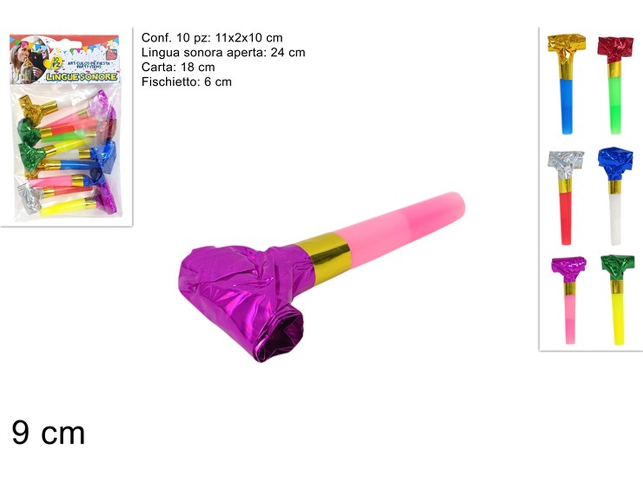 BUSTA 10PZ LINGUE SONORE 6 ASS. XCA25000181
