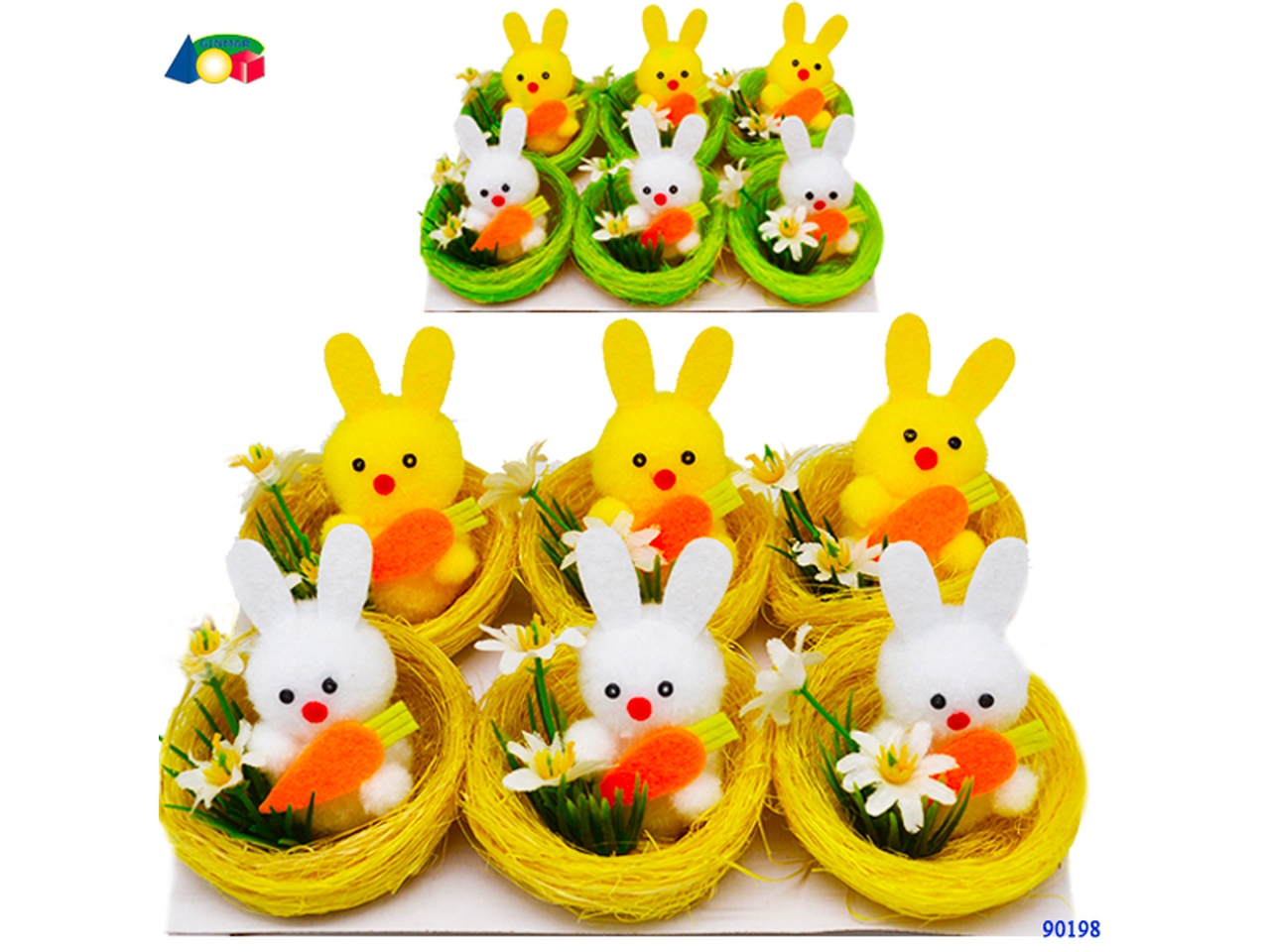 NIDO CON CONIGLIO CONF.6PZ ASS. 90198