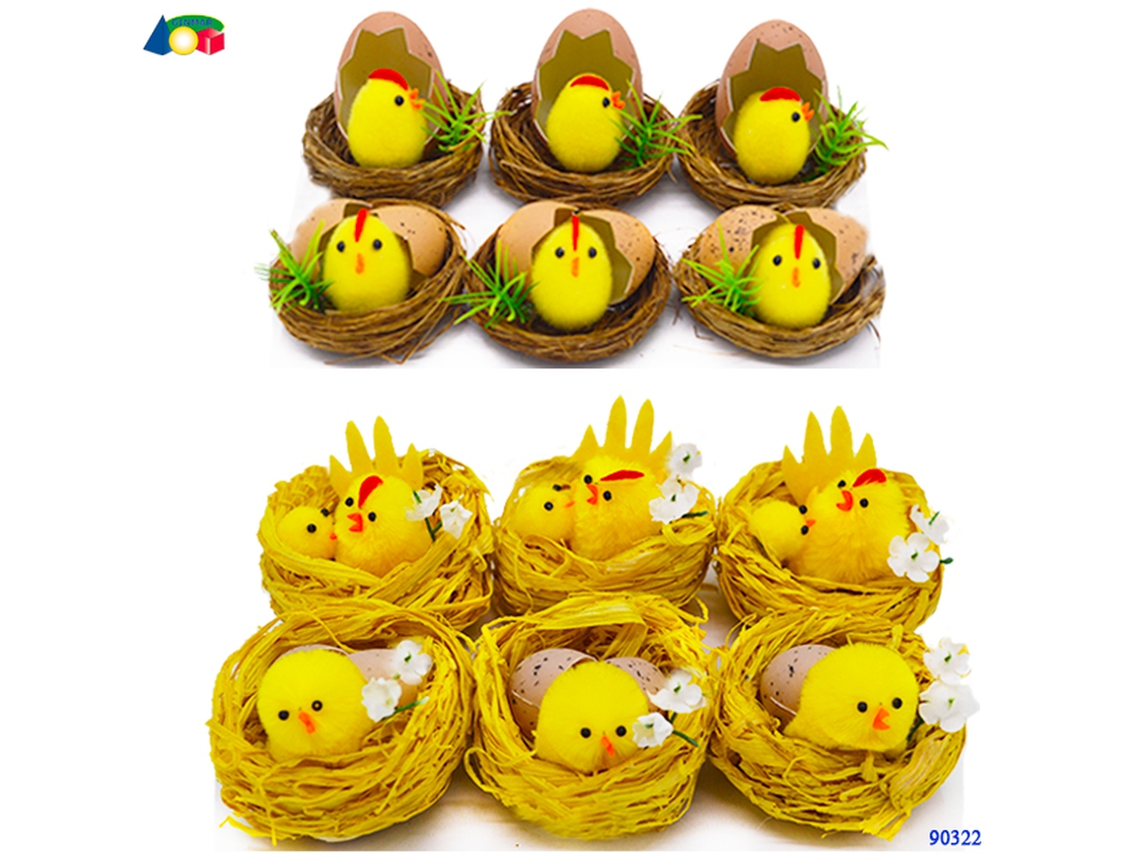 NIDO C/CHIOCCIA E PULCINI CONF.6PZ ASS. 90322