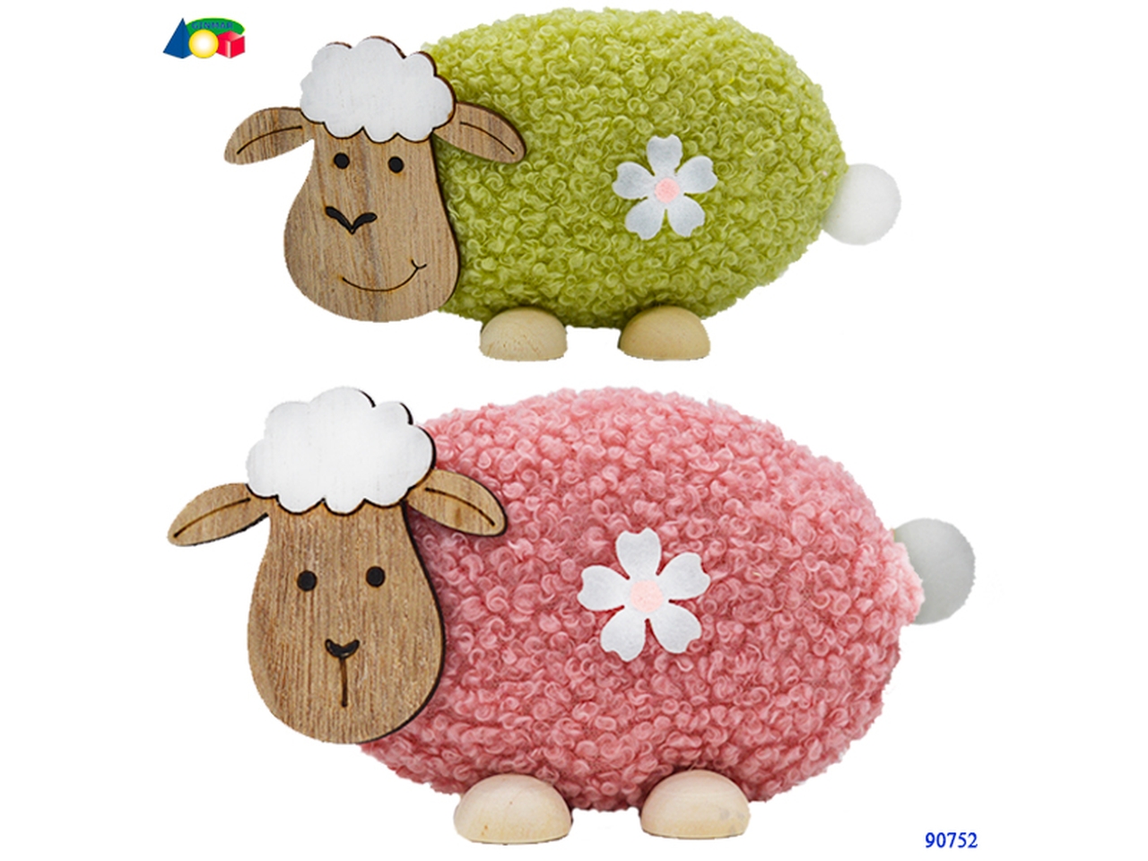 PECORELLA MORBIDA C/MUSO E PIEDI IN LEGNO 90752