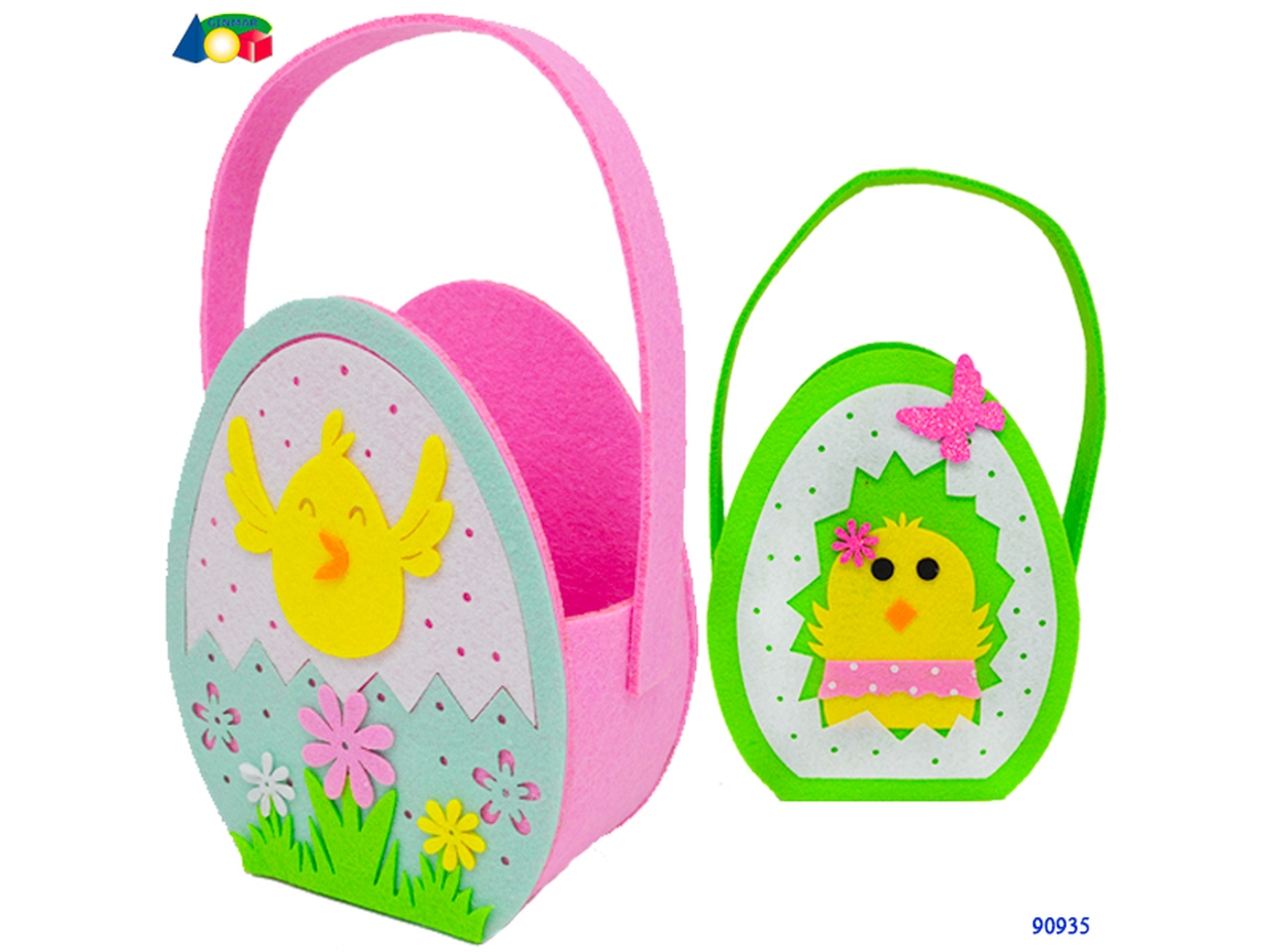 UOVO CONTENITORE FELTRO C/MANICO ASS. 90935