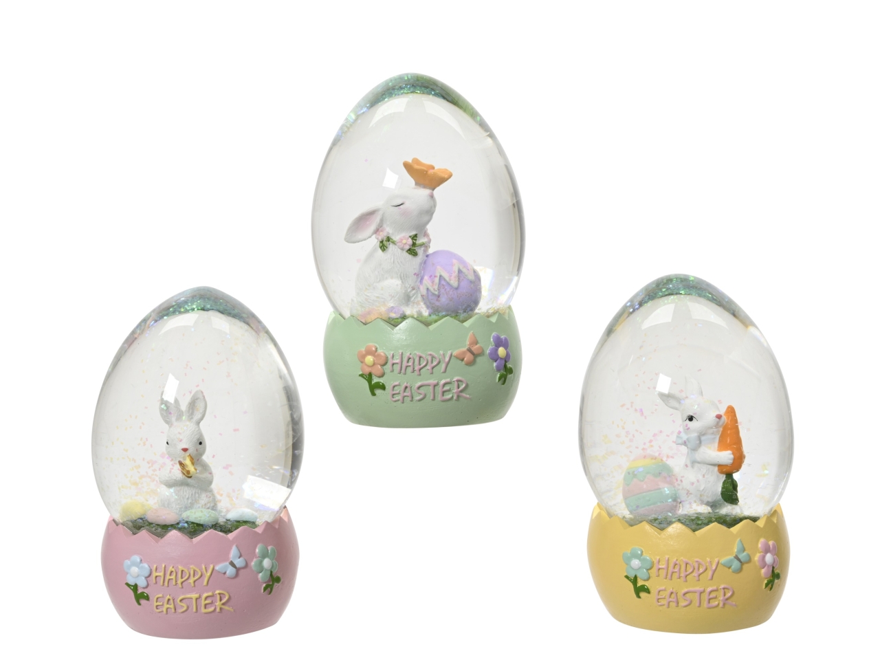 PALLA IN VETRO C/CONIGLIO 3ASS.D.6.7xH.10.5 871370