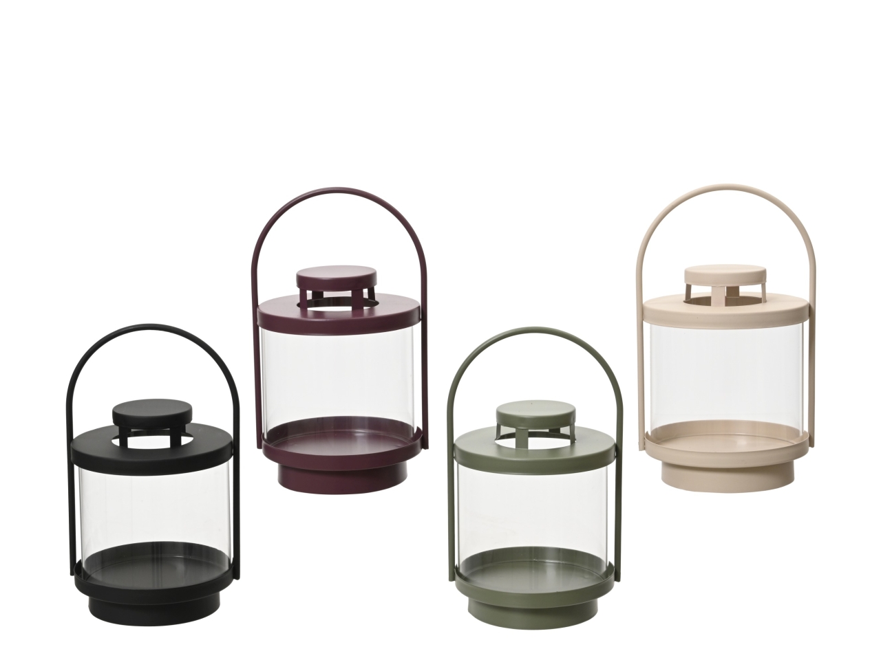 LANTERNA FERRO C/VETRO 4 ASS. D.12xH.21CM 874039