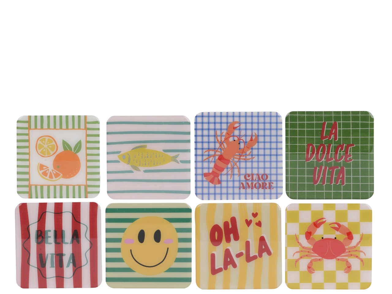 SOTTOBICCHIERE 8 ASS. 9.5×9.5xH.0.5CM 891507