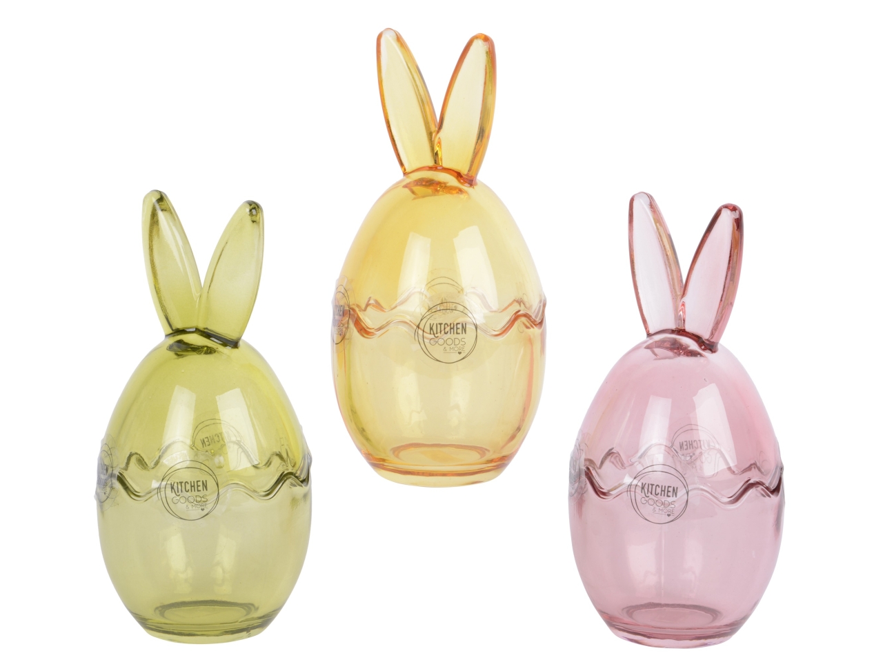 BARATTOLO CONIGLIO VETRO 3 ASS. D.8xH.17CM 871101 BARATTOLO CONIGLIO VETRO 3 ASS. D.8xH.17CM 871101