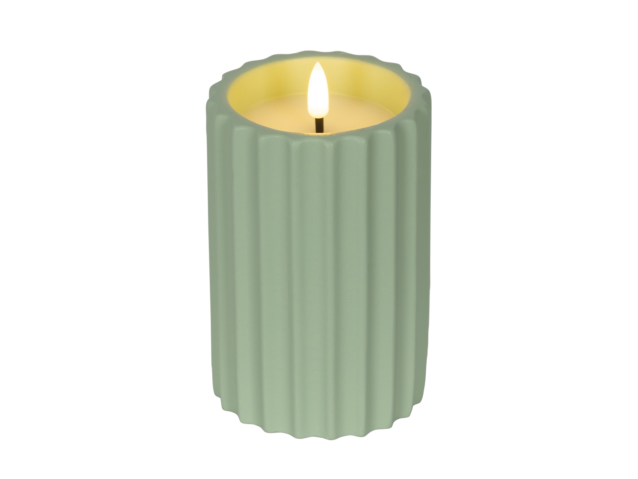 CANDELA LED VERDE D.8.5xH.14CM 890584