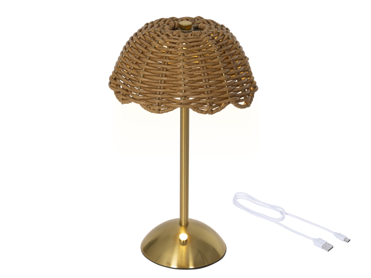 LAMPADA DA TAVOLO C/LED MARRONE D.17.5xH.30 892313