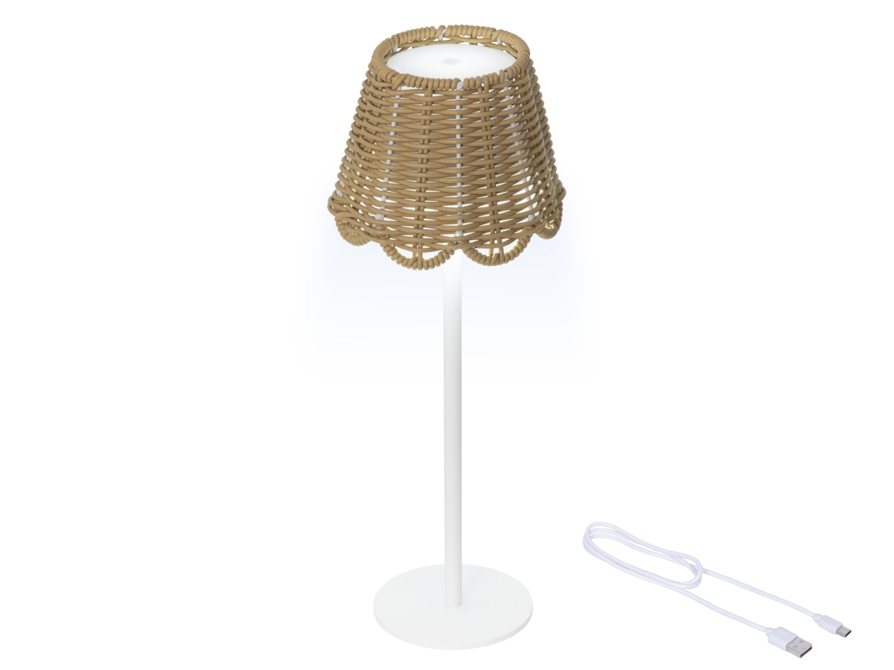 LAMPADA DA TAVOLO C/LED BEIGE D.12.5xH.39CM 892317