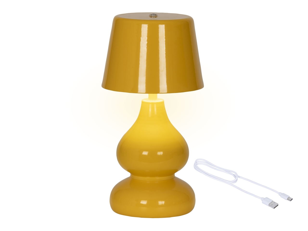 LAMPADA DA TAVOLO C/LED ARANCIO D.13xH.26CM 892323