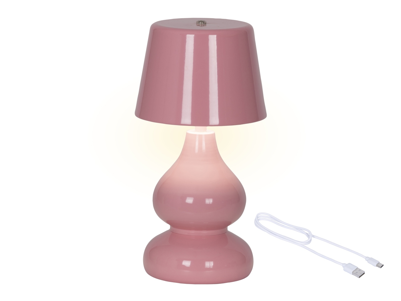 LAMPADA DA TAVOLO C/LED ROSA D.13xH.26CM 892324