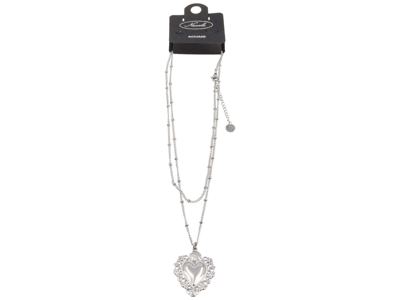 COLLANA LUNGA CON CUORE SACRO