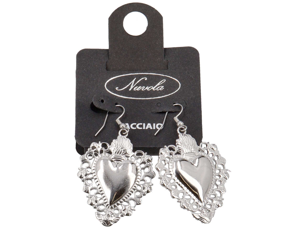 ORECCHINI AMO E CUORE SACRO GRANDE