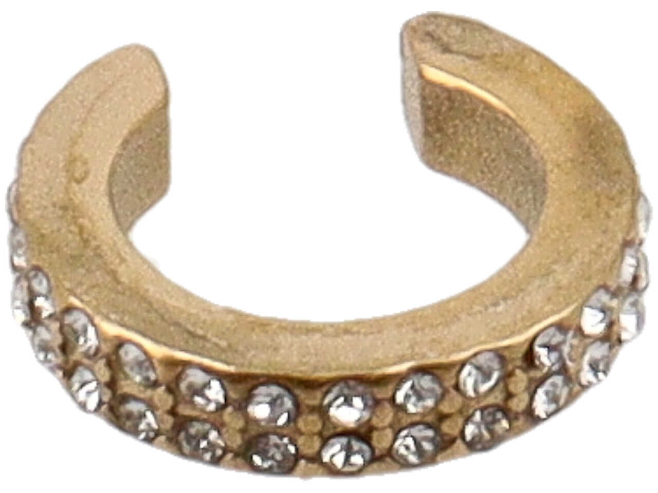 EAR CUFF ORECCHINI 10MM 2FILI ZIRCONE ORO