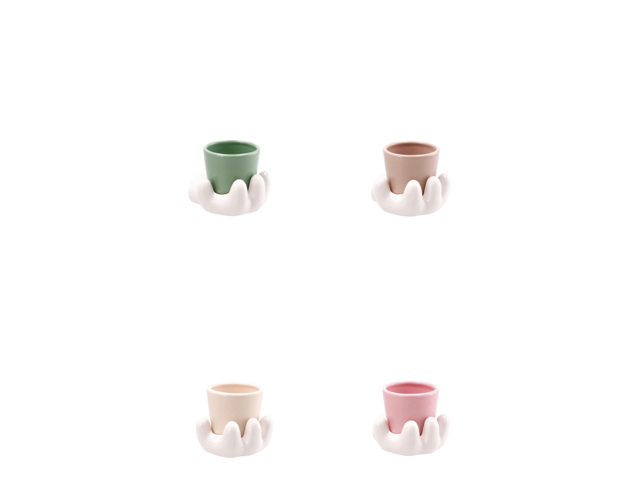 DOLOM CARTOON VASO SU MANO10X9XH8CM 4ASS.119342