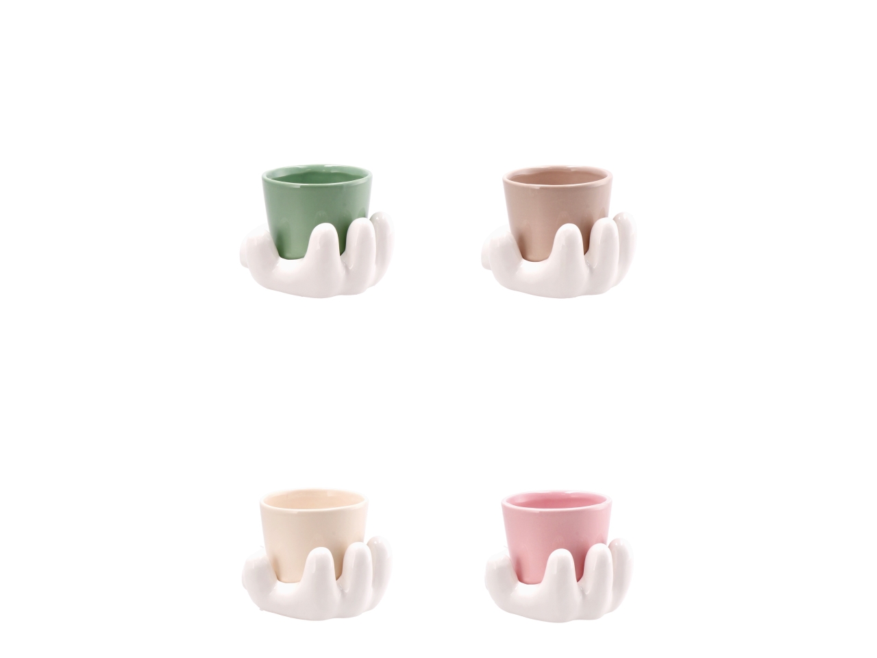 DOLOM CARTOON VASO SU MANO 15X13XH11CM 4ASS.119343