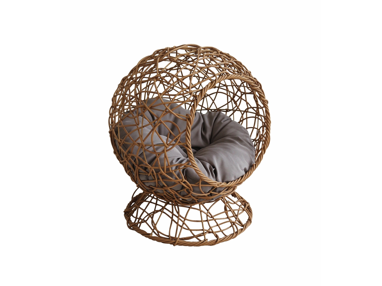 CUCCIA TONDA C/CUSCINO D.45XH.75CM NATURALE 120519