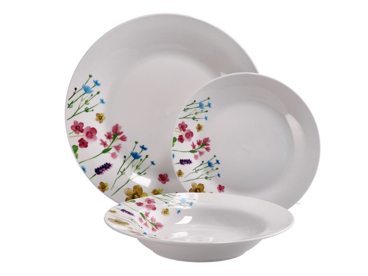 SERVIZIO PIATTI 18PZ BIANCO C/FIORI 102920 SERVIZIO PIATTI 18PZ BIANCO C/FIORI 102920