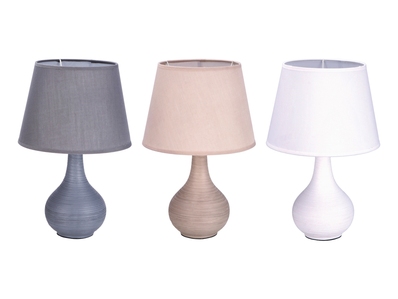 LAMPADA DA TAVOLO CERAMICA D.25XH40CM 3ASS. 110005