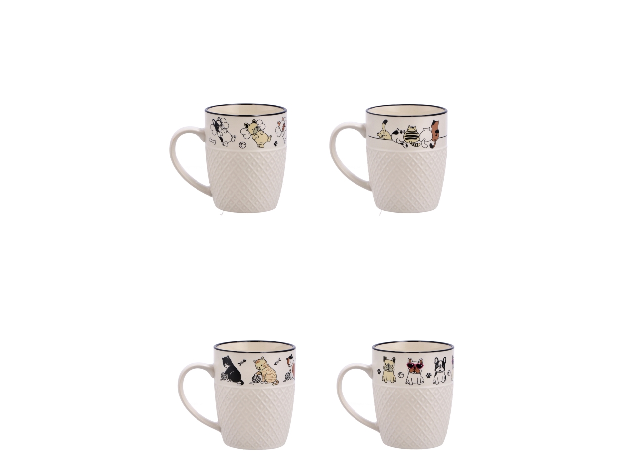 TAZZA MUG 380ML C/BORDINO DECORATO 4ASS. 115919 TAZZA MUG 380ML C/BORDINO DECORATO 4ASS. 115919