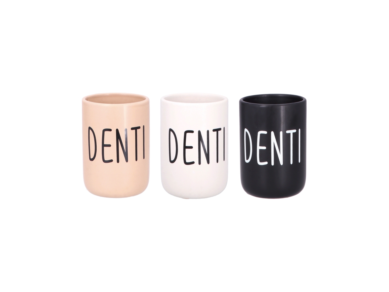 BICCHIERE PORTA SPAZZOLINI 8XH11CM 3ASS.119225