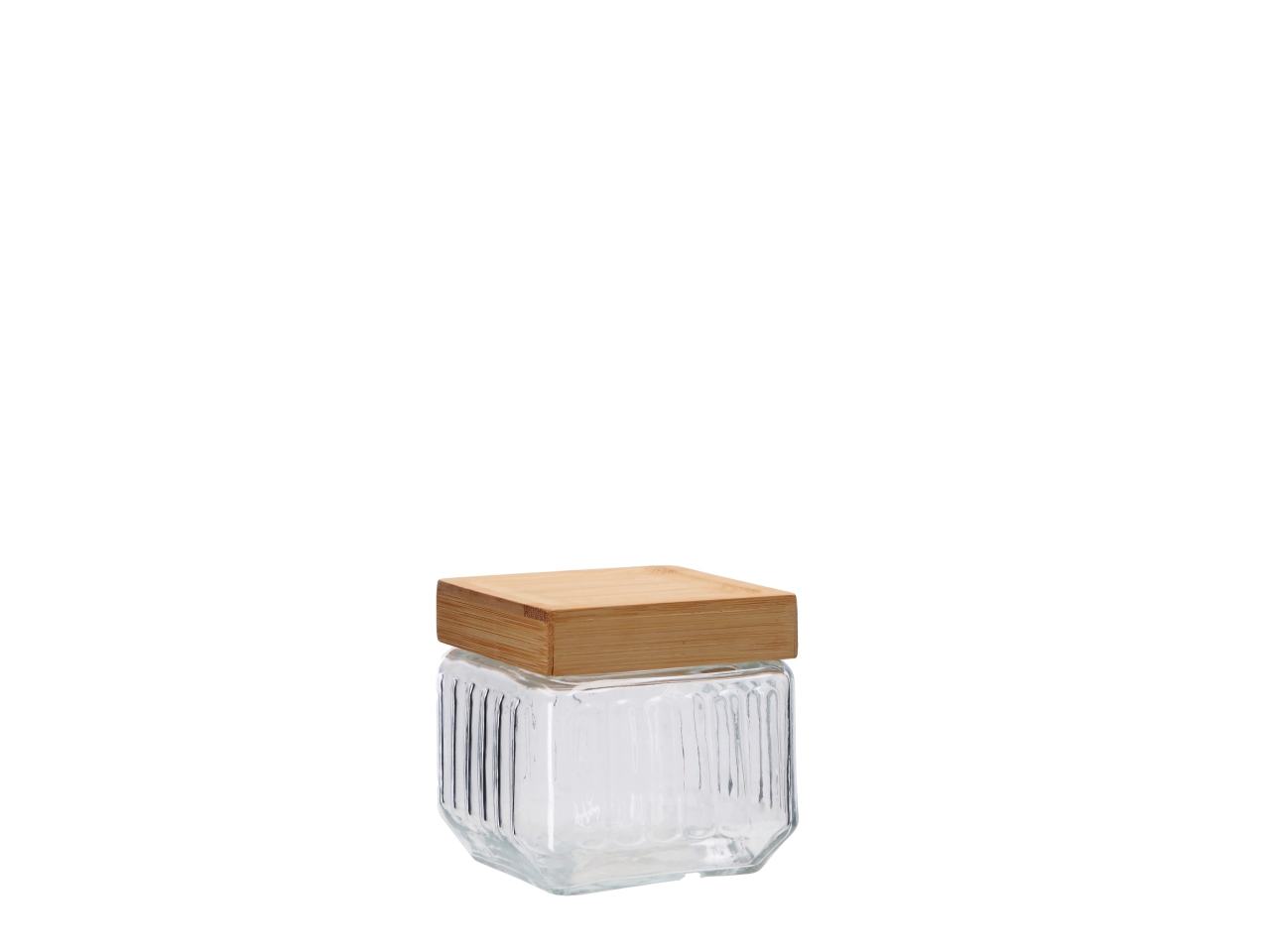 BARATTOLO VETRO C/COPERCHIO BAMBU11X11XH11CM119972