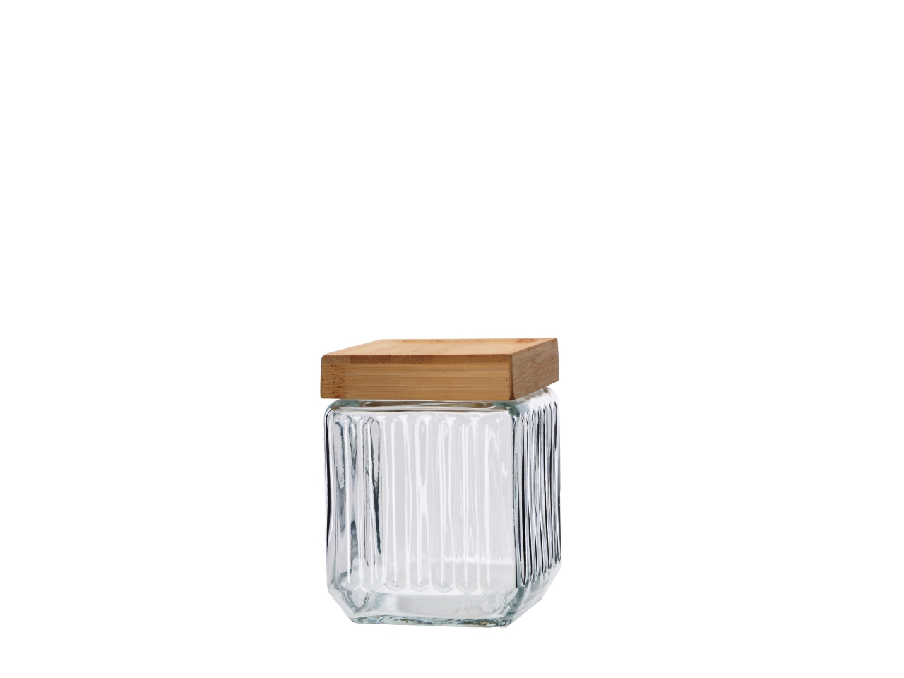 BARATTOLO VETRO C/COPERCHIO BAMBU11X11XH15CM119973