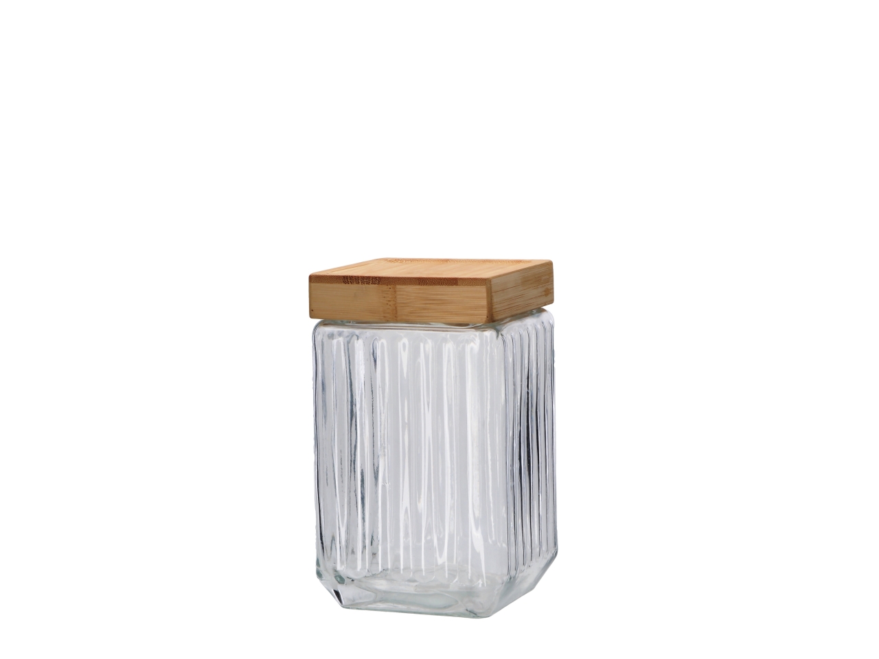 BARATTOLO VETRO C/COPERCHIO BAMBU11X11XH19CM119974