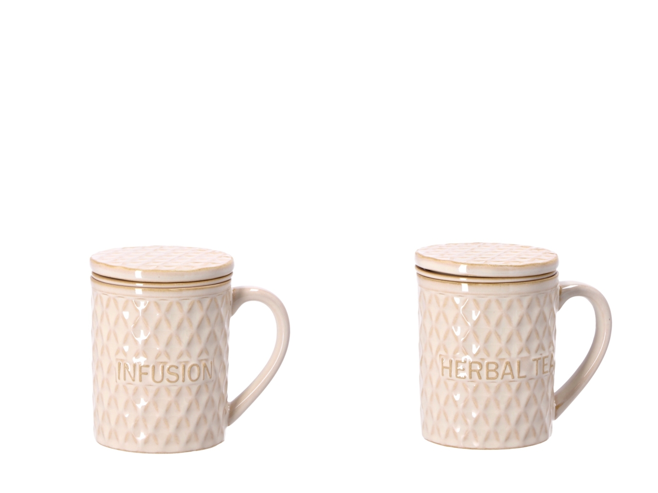 TISANIERA C/COPERCHIO+FILTRO BEIGE ASS. 120555