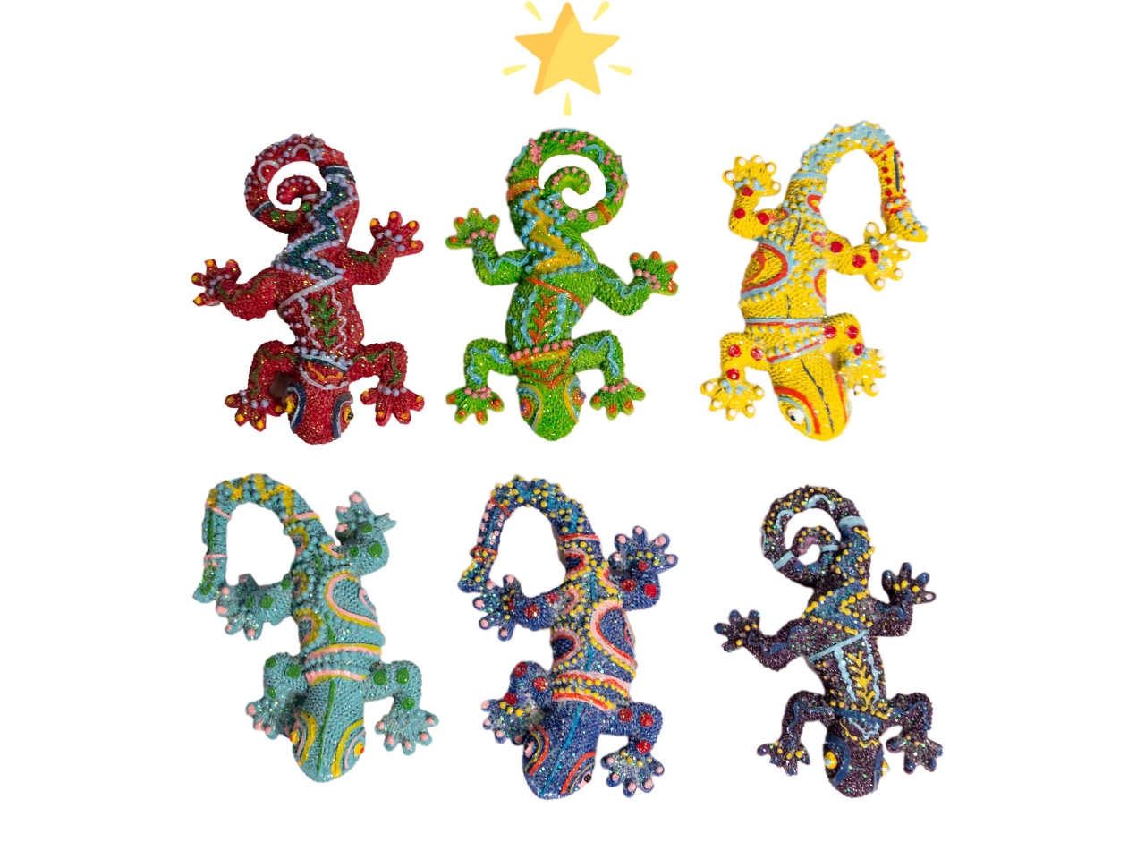 MAGNETE RESINA GEKO GLITTER IN 6 ASS. 0137659