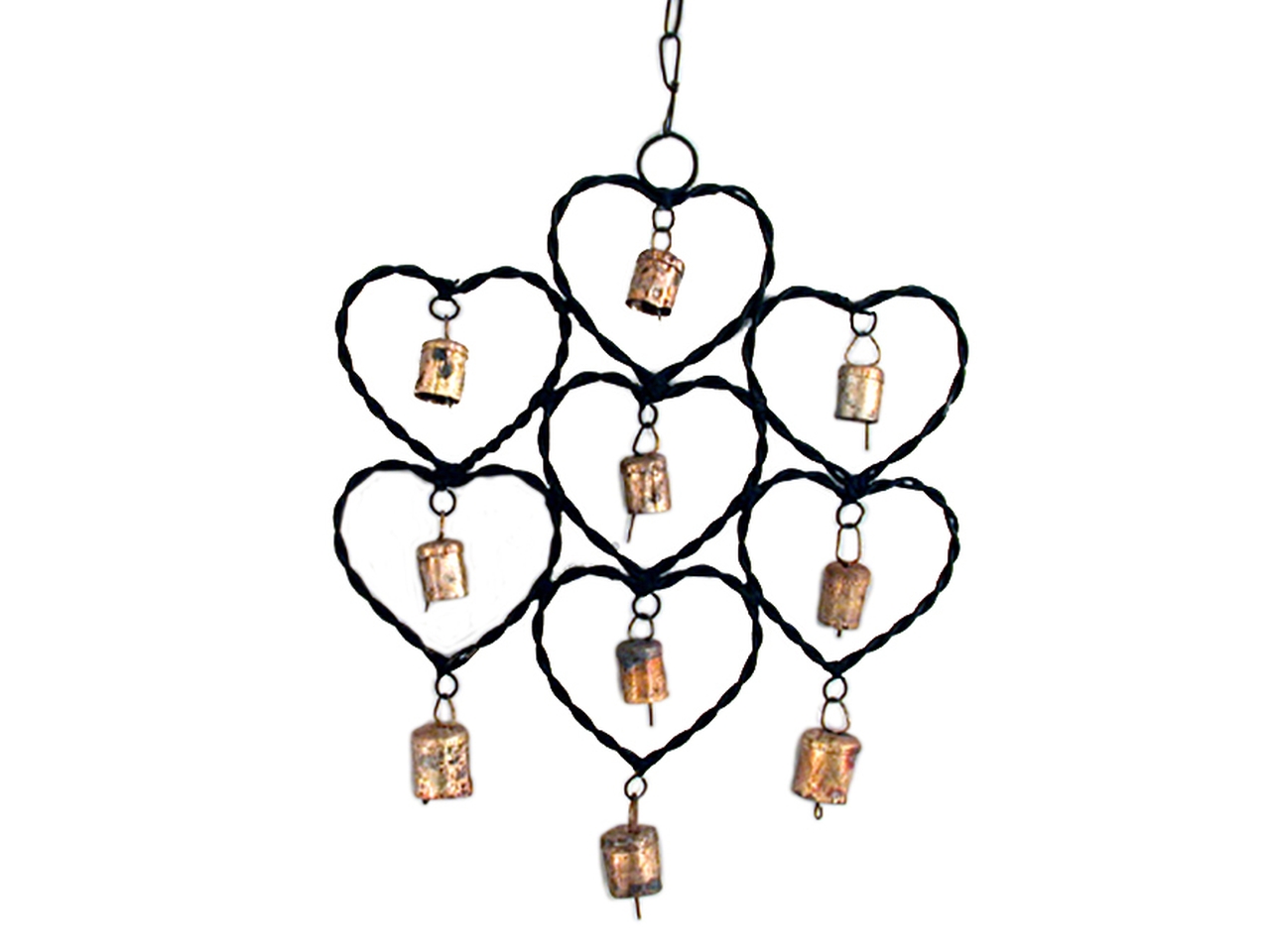 L. METALLO CUORI SET 7 CUORI+10 CAMPANELLE 5500939