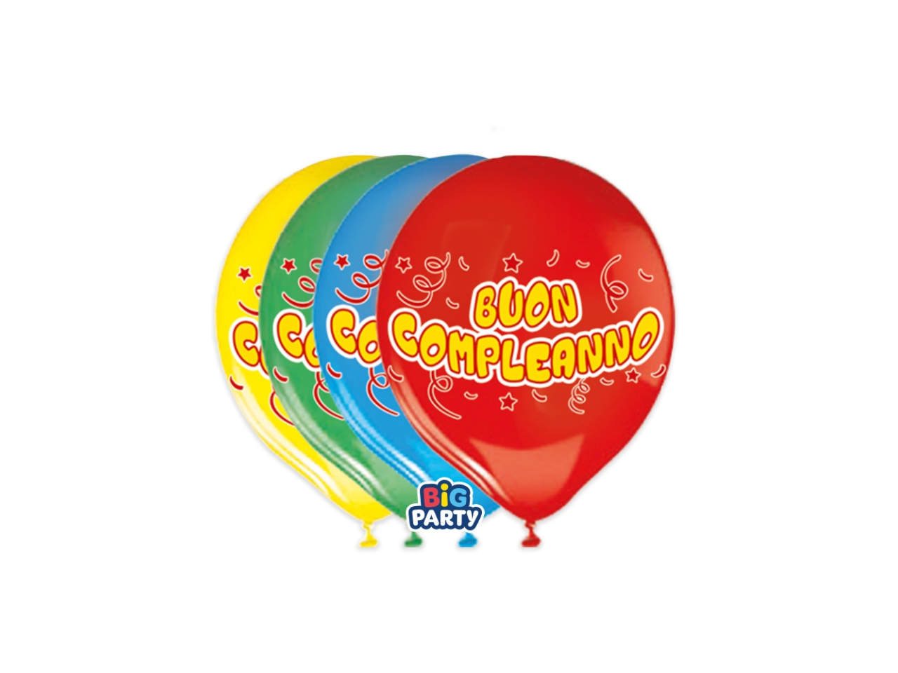 PALLONCINI 30CM BUON COMPLEANNO 8PZ ASS. 71150