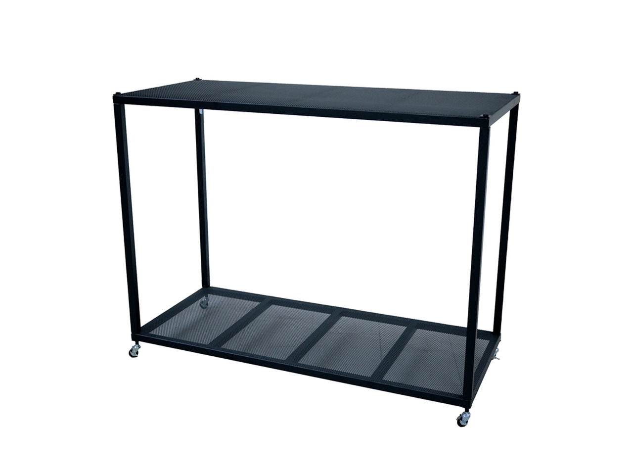 SCAFFALE METALLO C/RUOTE 140X60X100CM NERO 142889