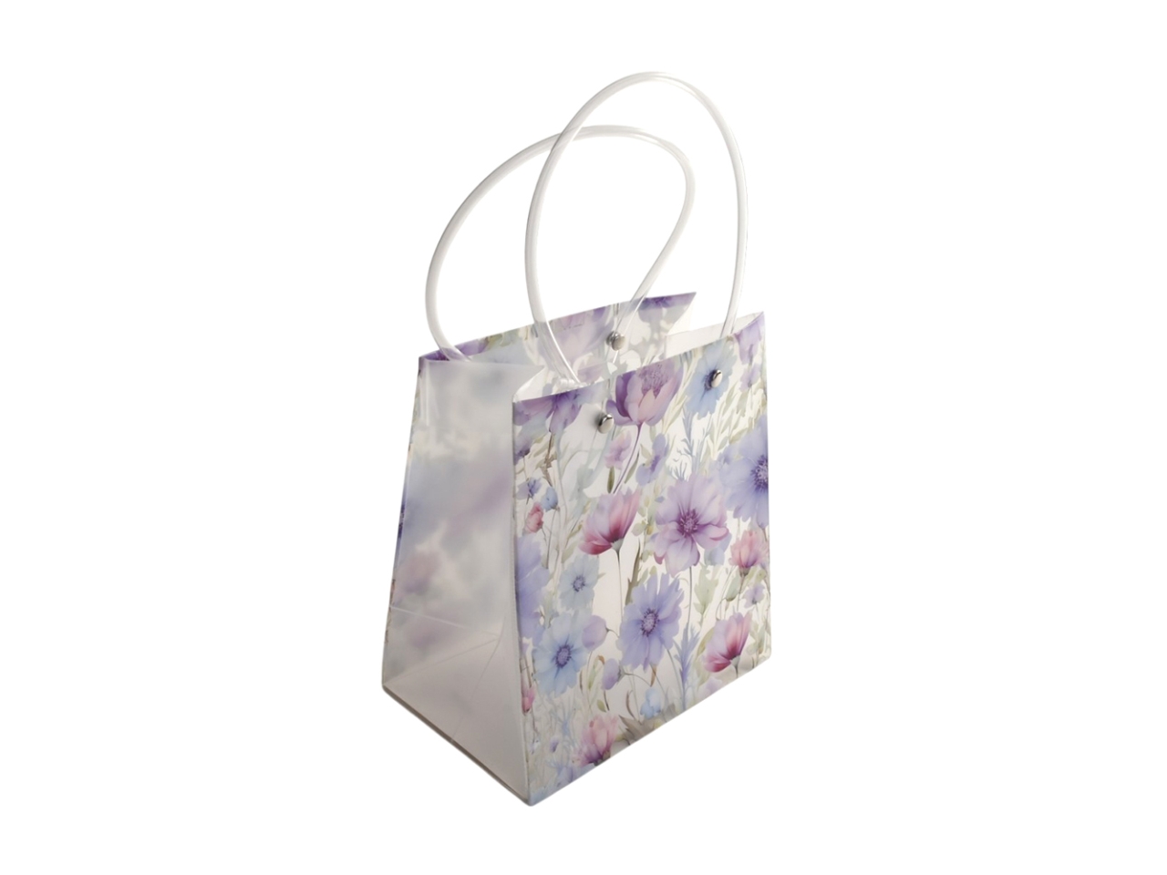 SHOPPER PPL 16X10XH.17CM C/FIORI VIOLA DS49634B SHOPPER PPL 16X10XH.17CM C/FIORI VIOLA DS49634B