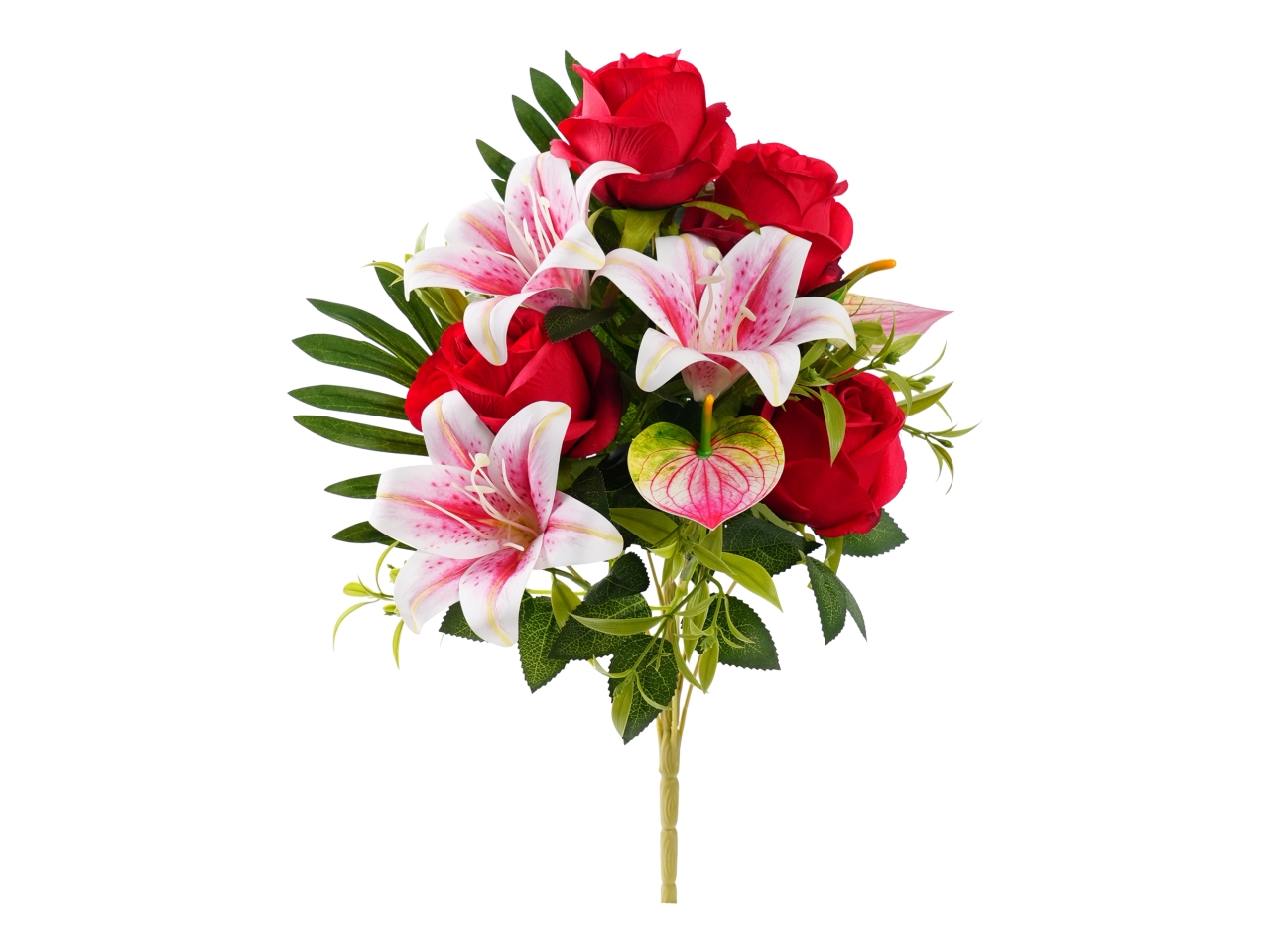 MAZZO ROSE/LILIUM/ANTHURIUM 45CM ROSSO A30662_02