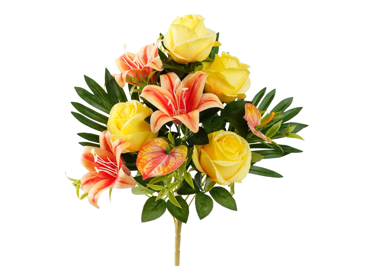 MAZZO ROSE/LILIUM/ANTHURIUM 45CM GIALLO A30662_06