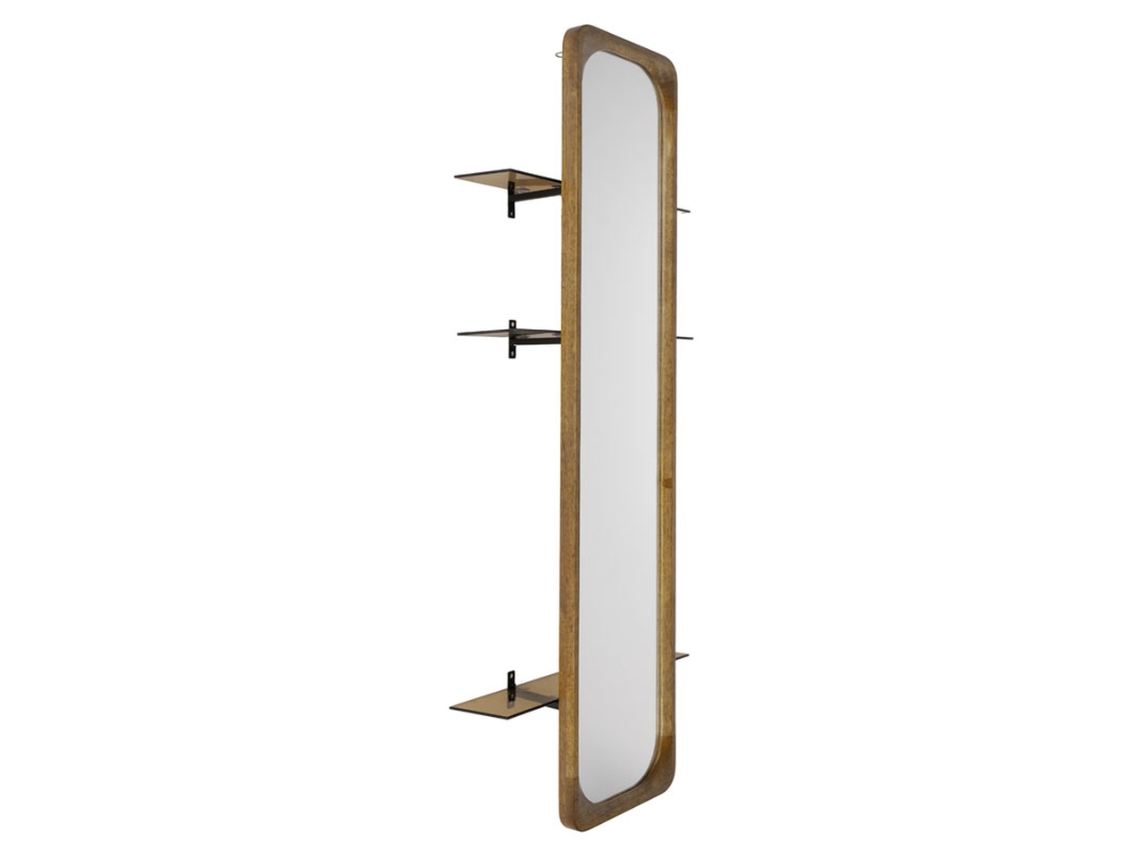 SPECCHIO DA MURO C/MENSOLA 120X26X3CM LEGNO 144536