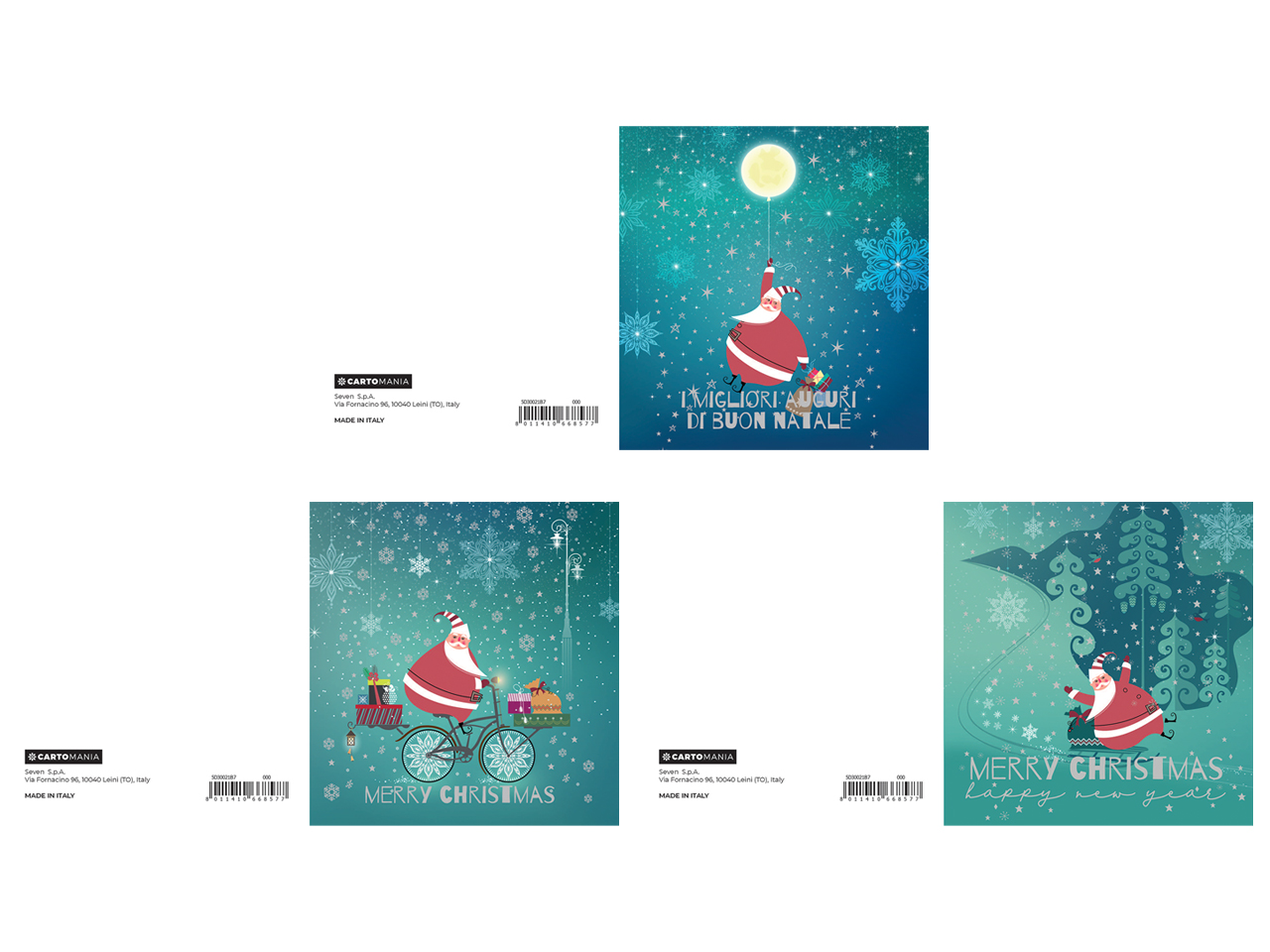 BIGLIETTO 11X11 BABBO NAT CARTOMANIA 5D30021B7-000