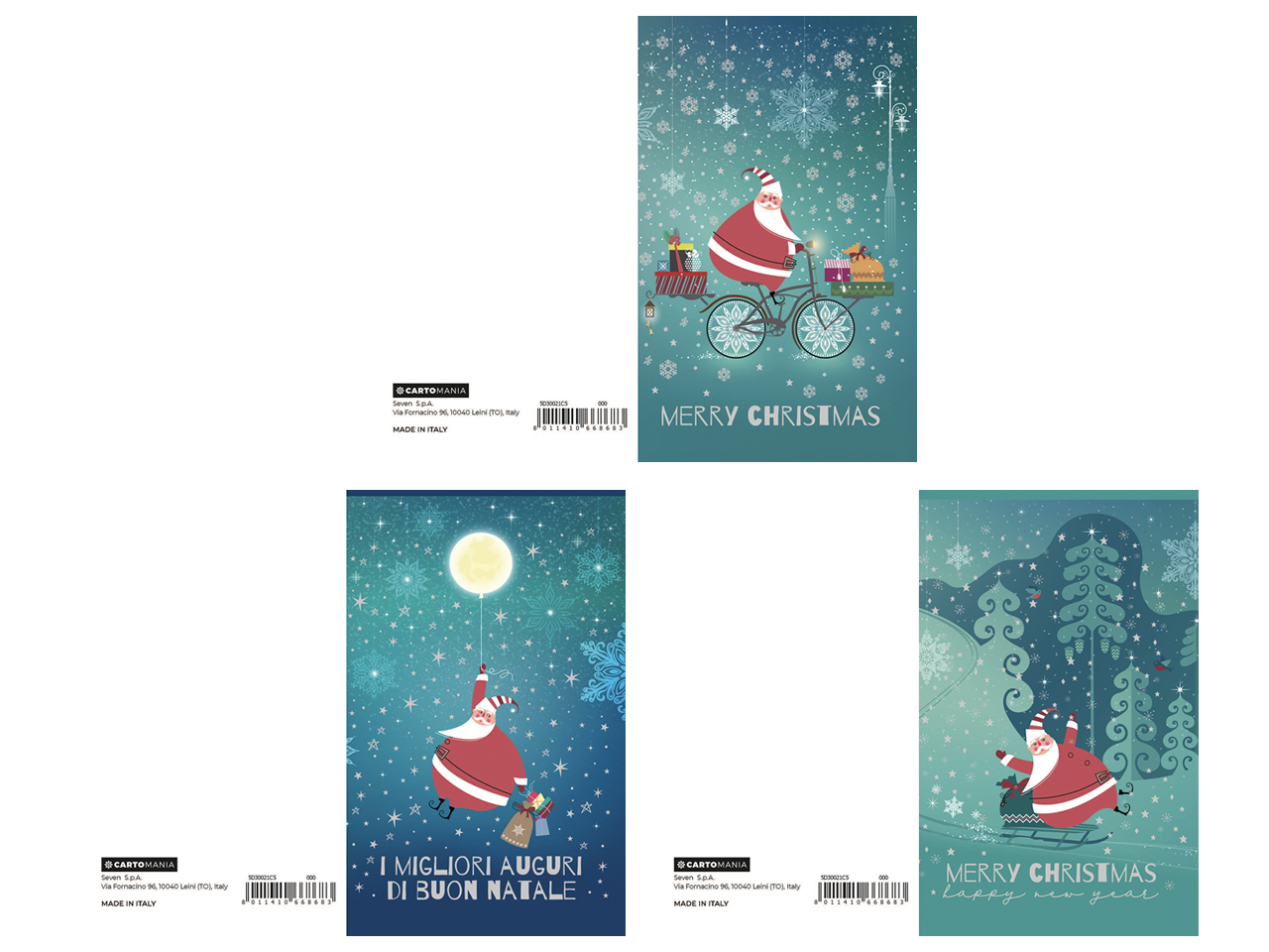 BIGLIETTO 9X14 BABBO NAT CARTOMANIA 5D30021C5-000