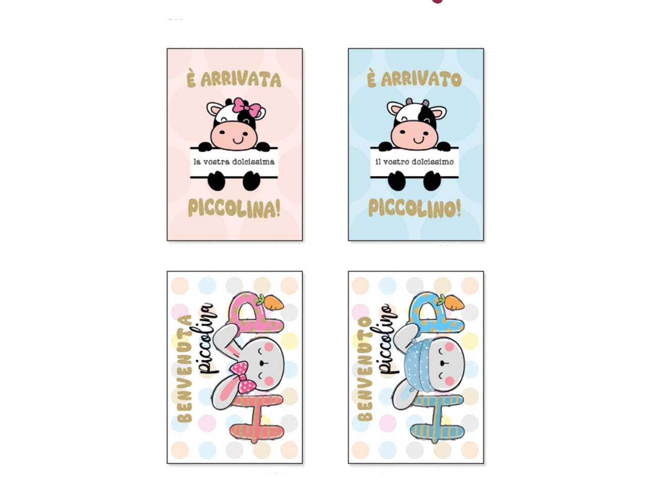 BIGLIETTO NASCITA CARTOMANIA 90D312428-000