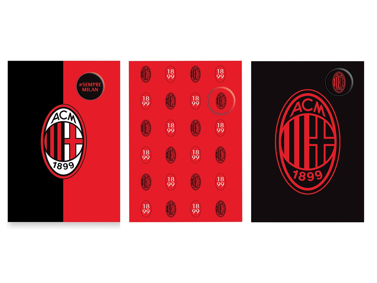 BIGLIETTO AUGURI MAGNETE MILAN 5F2002004-000 BIGLIETTO AUGURI MAGNETE MILAN 5F2002004-000