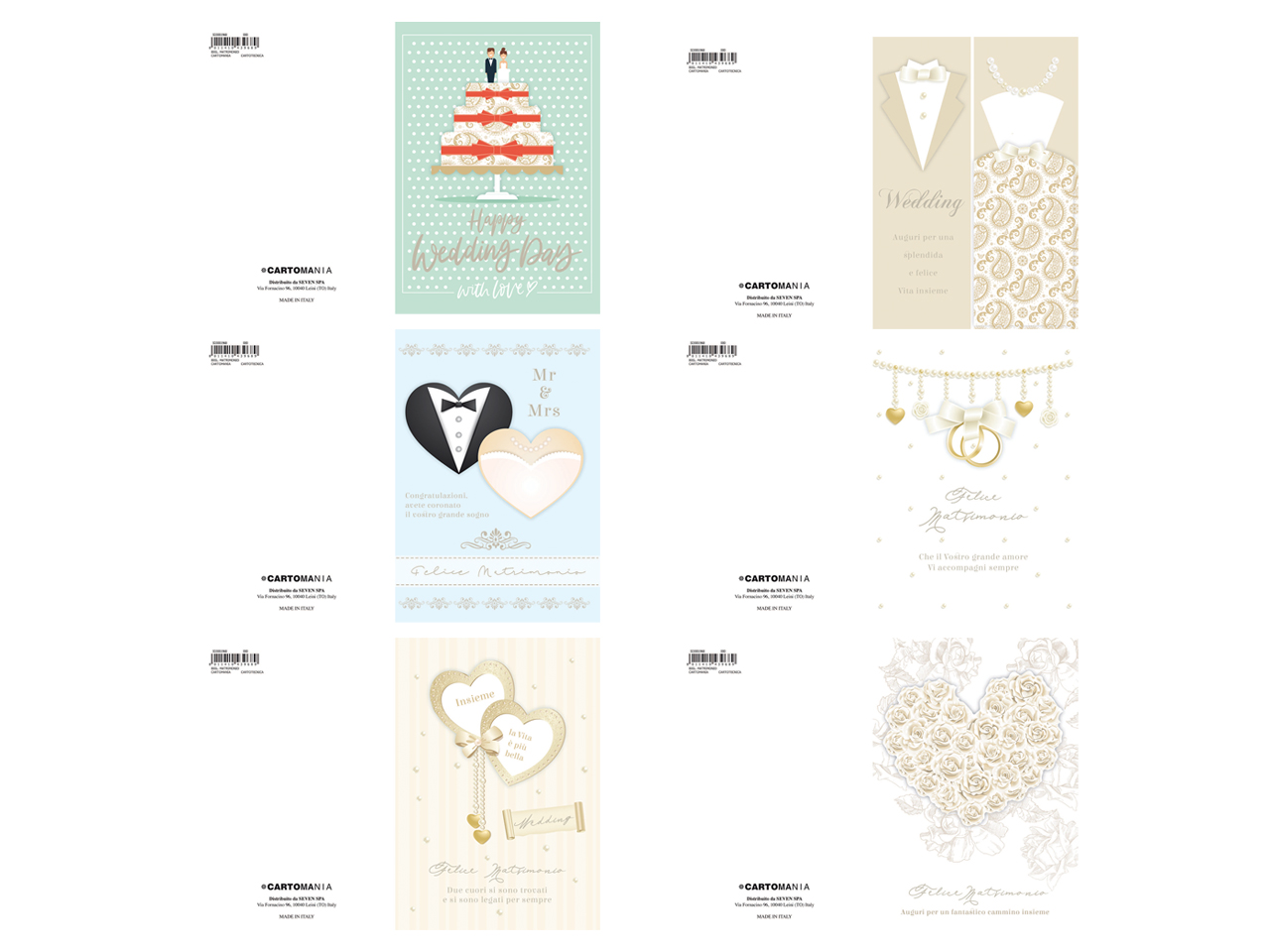 BIGLIETTO MATRIMONIO CARTOMANIA 5D3001968-000 BIGLIETTO MATRIMONIO CARTOMANIA 5D3001968-000