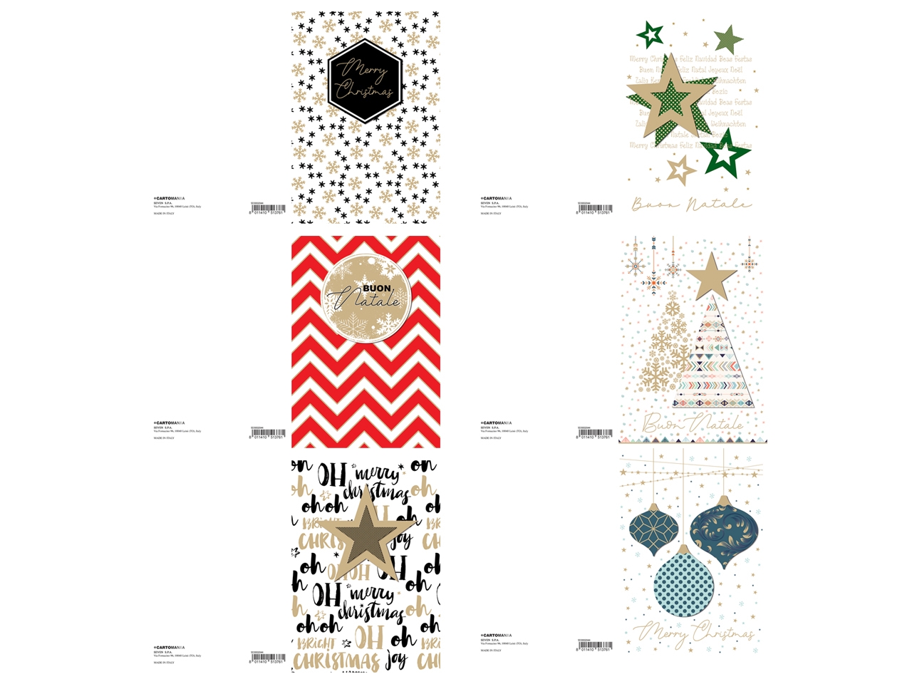 BIGLIETTO NATALE 3D FOIL CARTOMANIA 5D3002044-000