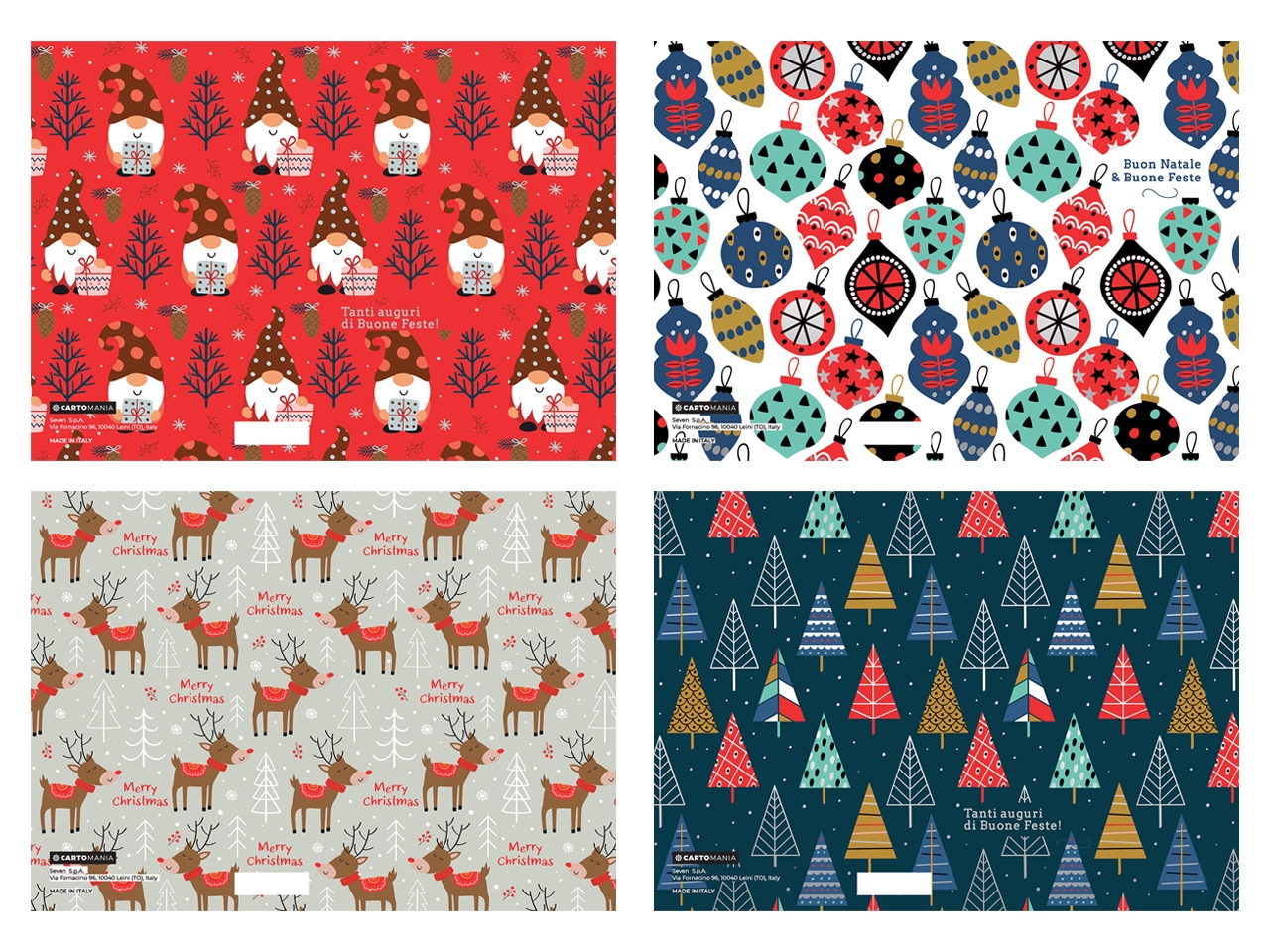 BIGLIETTO NATALE PATTERN CARTOMANIA 50D302281-000