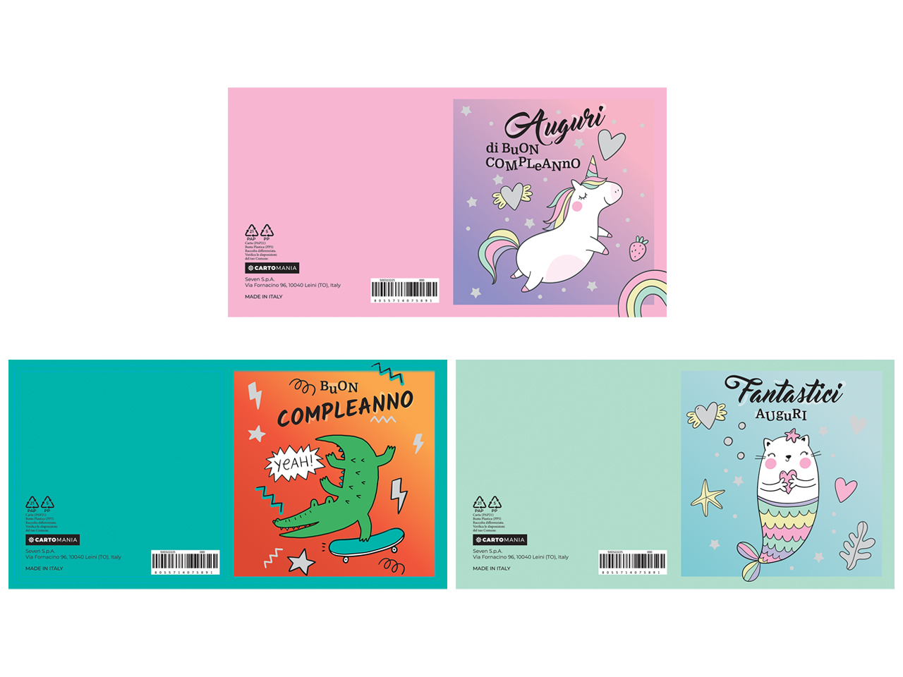 BIGLIETTO 11X11 KID 3D CARTOMANIA 50D322225-000