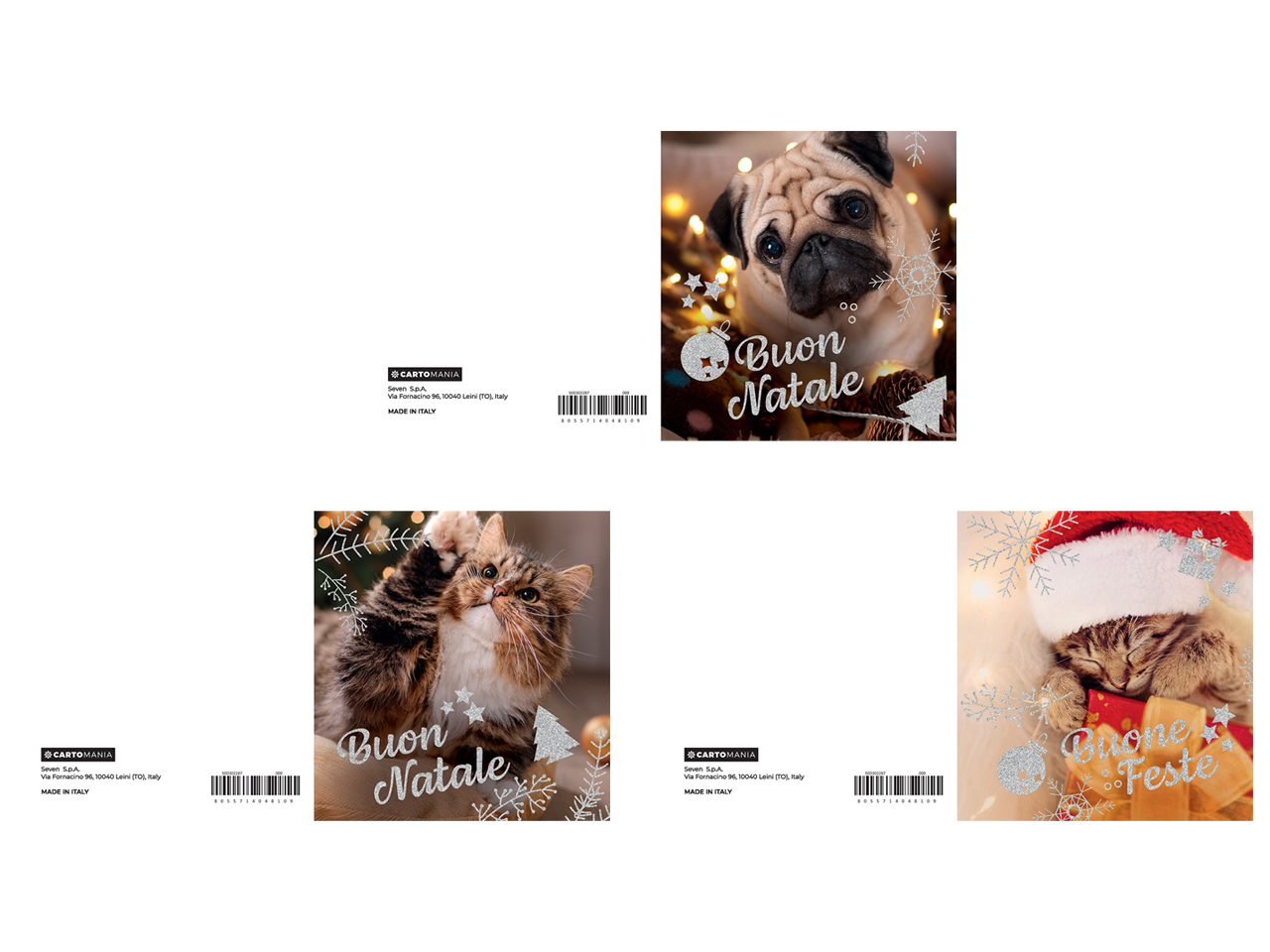 BIGLIETTO 11X11 ANIMALI CARTOMANIA 50D302287-000