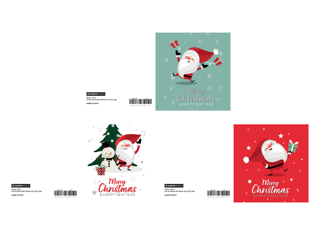 BIGLIETTO 11X11 BABBO NATALE CARTOM. 50D302288-000