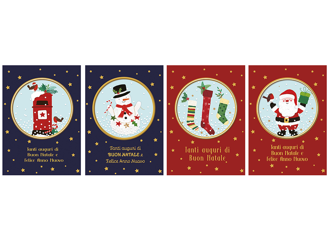 BIGLIETTO NATALE NEVE CARTOMANIA 90D302532-000