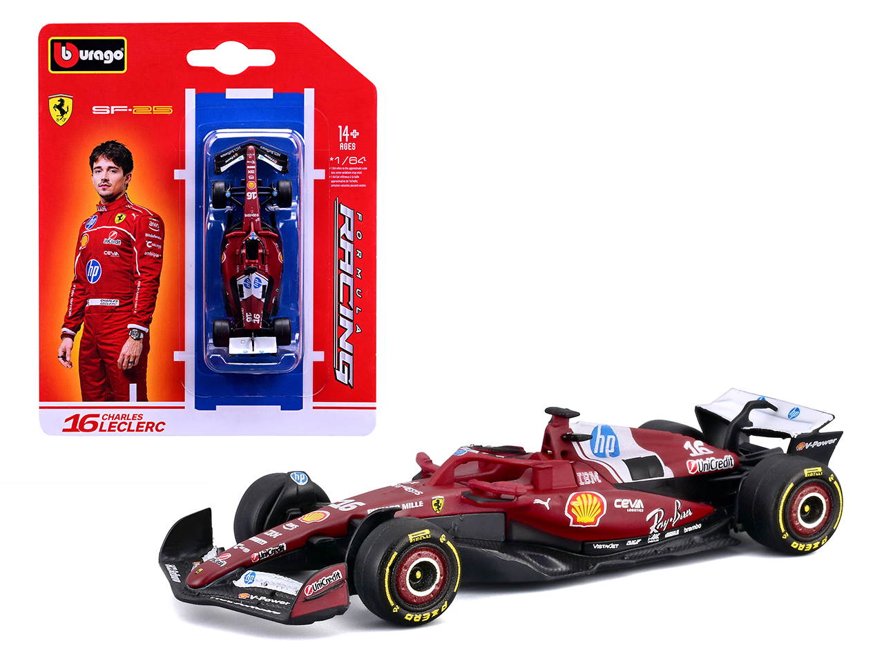 AUTO F1 FERRARI SF-25 LACLERC 1:64 18-56801L AUTO F1 FERRARI SF-25 LACLERC 1:64 18-56801L