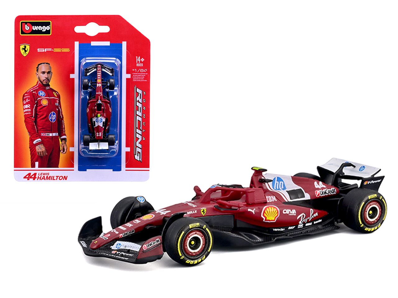 AUTO F1 FERRARI SF-25 HAMILTON 1:64 18-56801H AUTO F1 FERRARI SF-25 HAMILTON 1:64 18-56801H