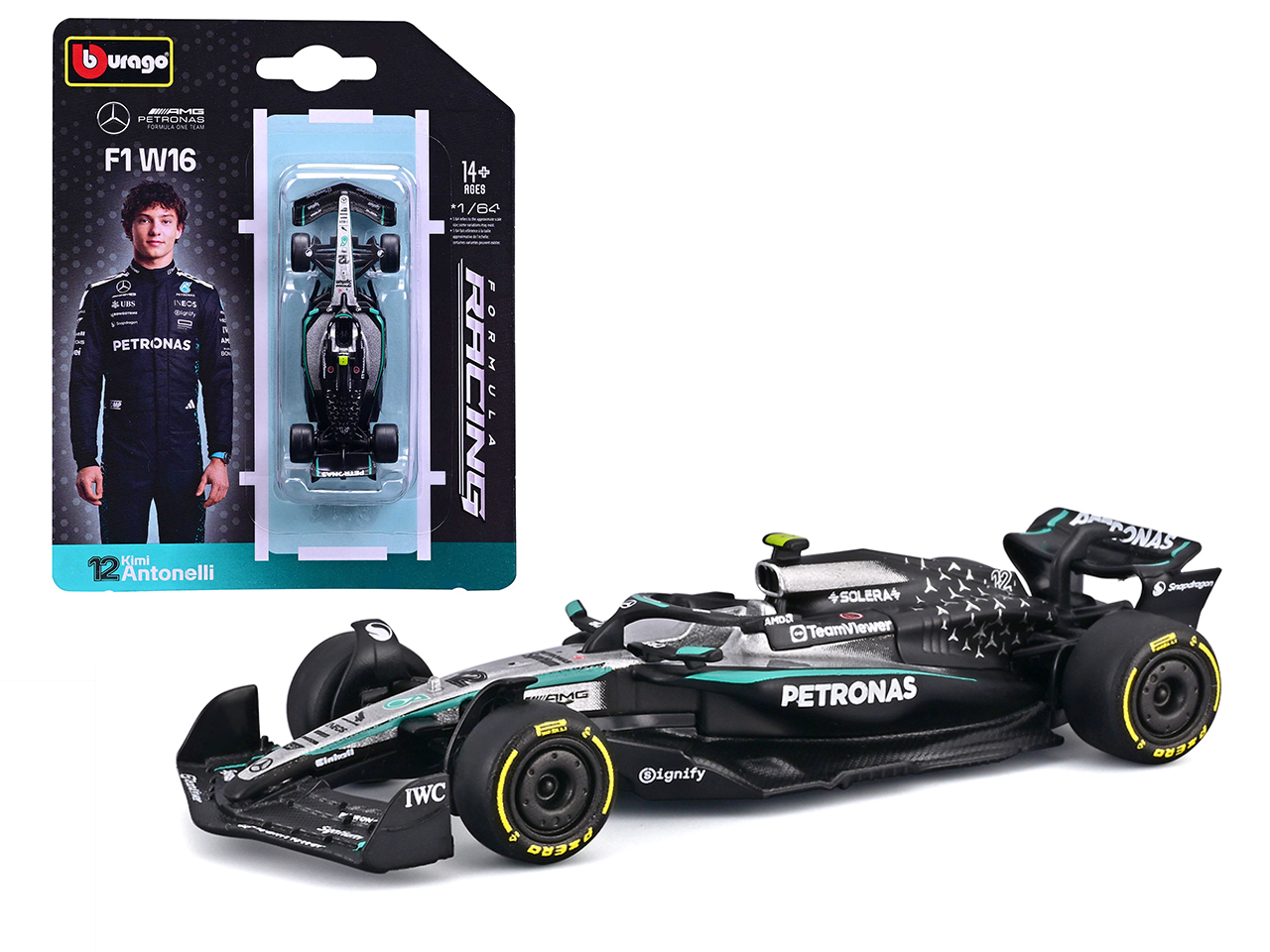 AUTO F1 FERRARI W16 MERCEDES 25 KIM 1:64 18-58002A